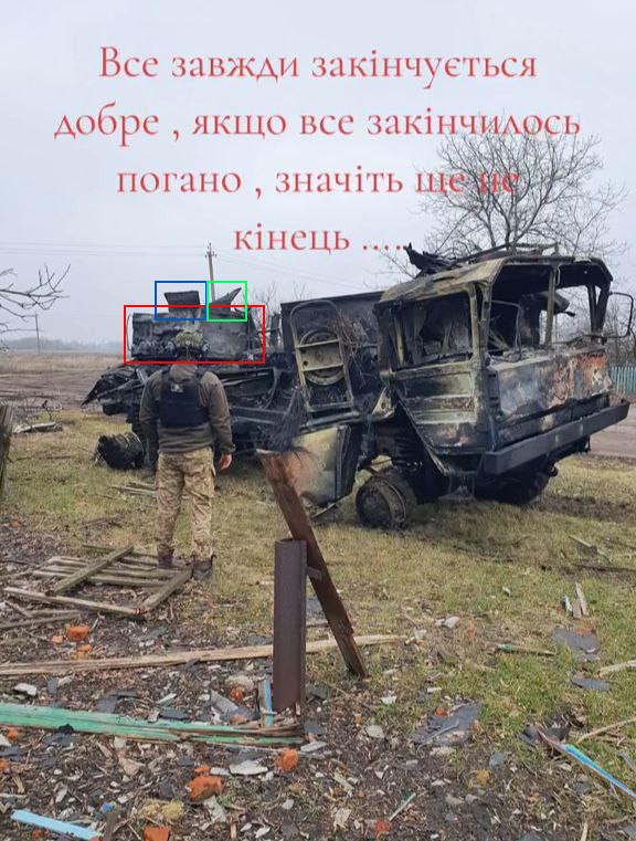 Hình ảnh được cho là hệ thống phòng không Skynex của Ukraine bị phá hủy. Hình ảnh được cho là hệ thống phòng không Skynex của Ukraine bị phá hủy.