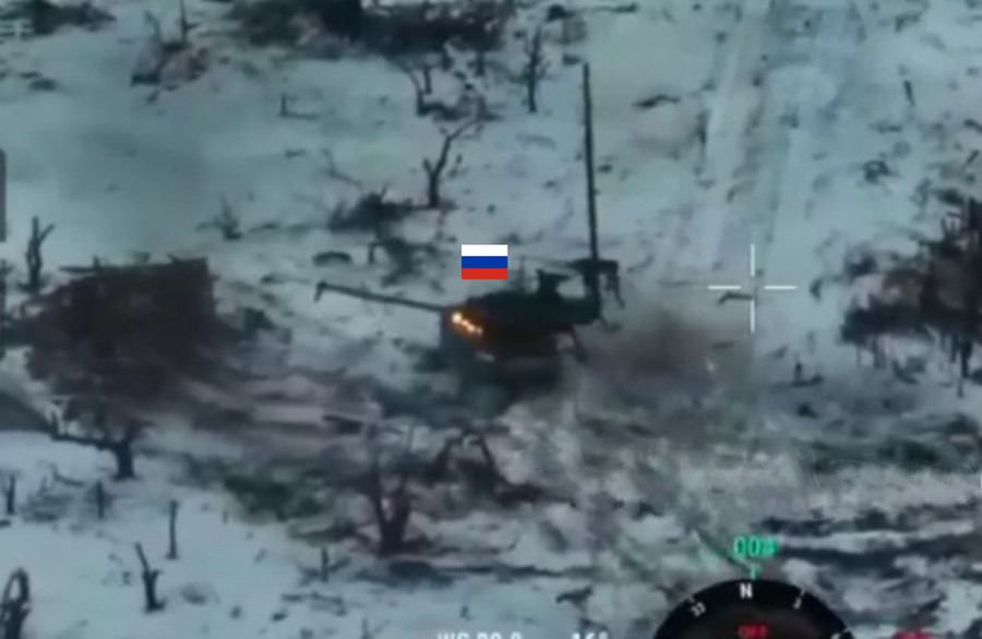 Xe tăng T-90M Proryv của Nga sau khi bị bắn cháy.