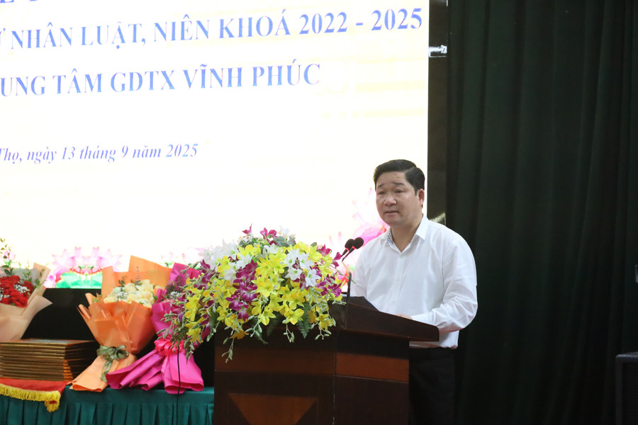 Ông Trần Văn Hòa - Phó Giám đốc Sở Nội vụ Phú Thọ phát biểu tại buổi lễ. l3.jpg