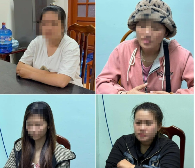 Nhóm bị cáo phạm tội mua bán người bị bắt giữ.