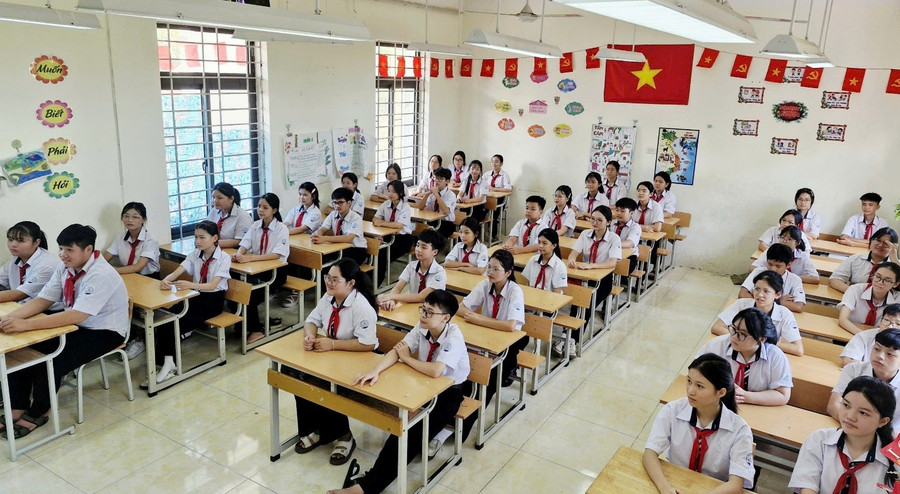 Trường THCS Thiện Kế, xã Bình Xuyên (Phú Thọ) đạt chuẩn quốc gia mức độ II.