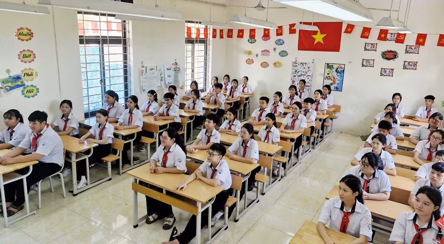 Trường THCS Thiện Kế, xã Bình Xuyên (Phú Thọ) đạt chuẩn quốc gia mức độ II.