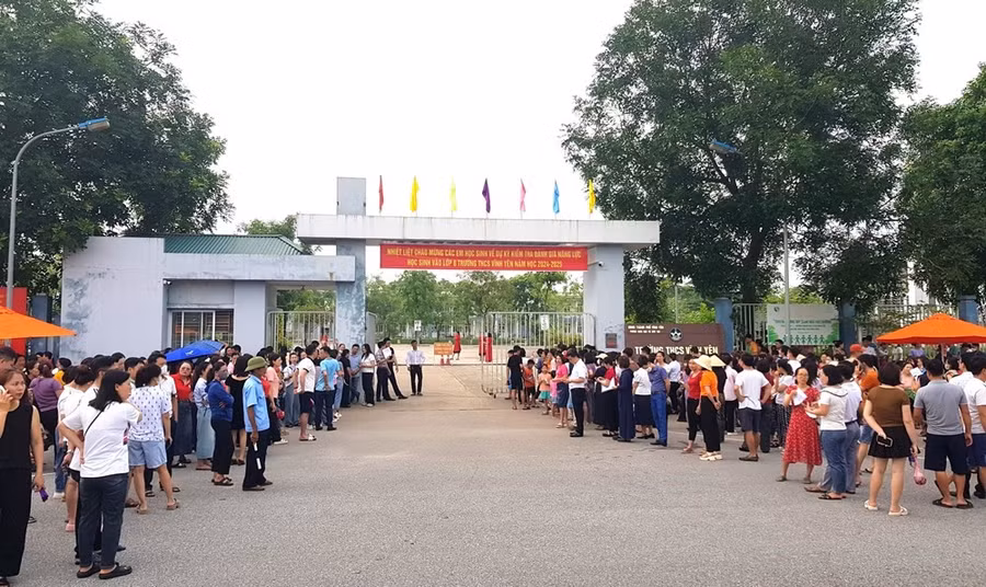 Trường THCS Vĩnh Yên tiến hành đánh giá năng lực học sinh vào ngày 11/6.