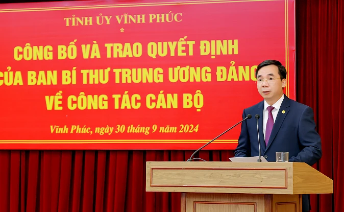 Phó Bí thư Tỉnh ủy Vĩnh Phúc Bùi Huy Vĩnh.