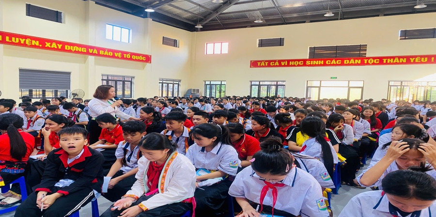 Hoạt động ngoại khóa tại Trường PTDT nội trú THCS Thanh Sơn, tỉnh Phú Thọ. Ảnh: Trường PTDT nội trú THCS Thanh Sơn thanh-son-2.jpg