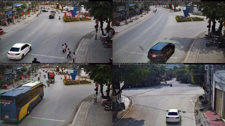 Hình ảnh phương tiện không chấp hành hiệu lệnh của đèn tín hiệu giao thông (vượt đèn đỏ). Ảnh: Công an tỉnh Hà Giang.