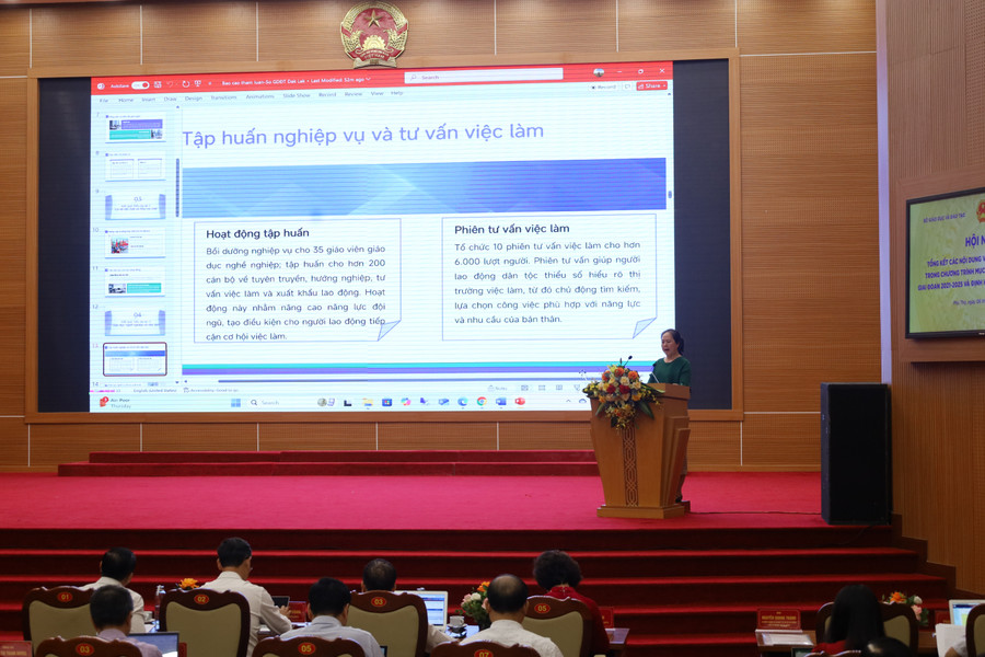 Nhiều giải pháp về xóa mù chữ chức năng được nêu ra trong báo cáo tổng kết 5 năm thực hiện các nội dung về giáo dục và đào tạo thuộc CTMTQG phát triển kinh tế - xã hội vùng ĐBDTTT&MN. img-8504.jpg