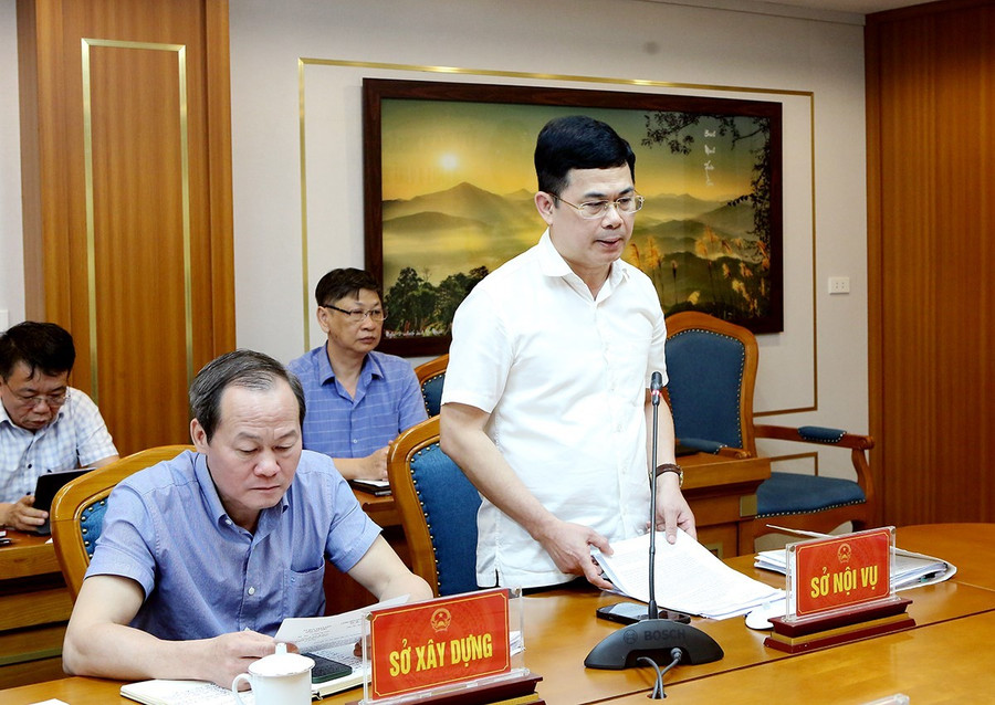 Giám đốc Sở Nội vụ Phú Thọ Trần Việt Cường phát biểu tại hội nghị. Ảnh: Đức Hiền tvc.jpg