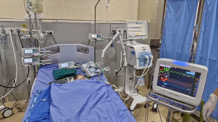 Bệnh nhi 3 tháng tuổi được cấp cứu tại Bệnh viện Sản Nhi Vĩnh Phúc.