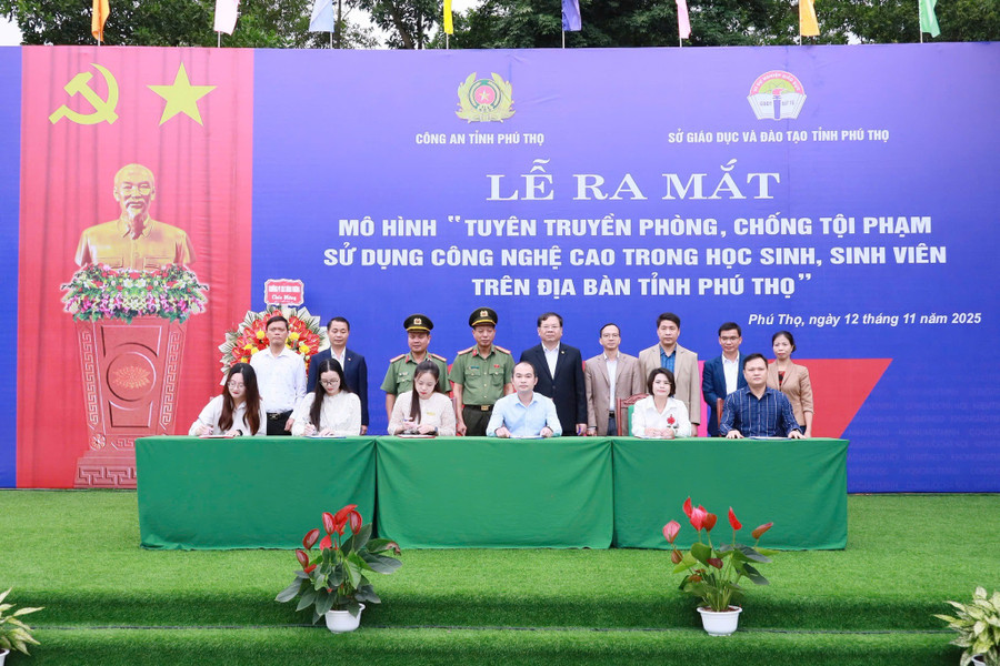 Các cơ sở giáo dục trên địa bàn tỉnh Phú Thọ ký cam kết triển khai mô hình.