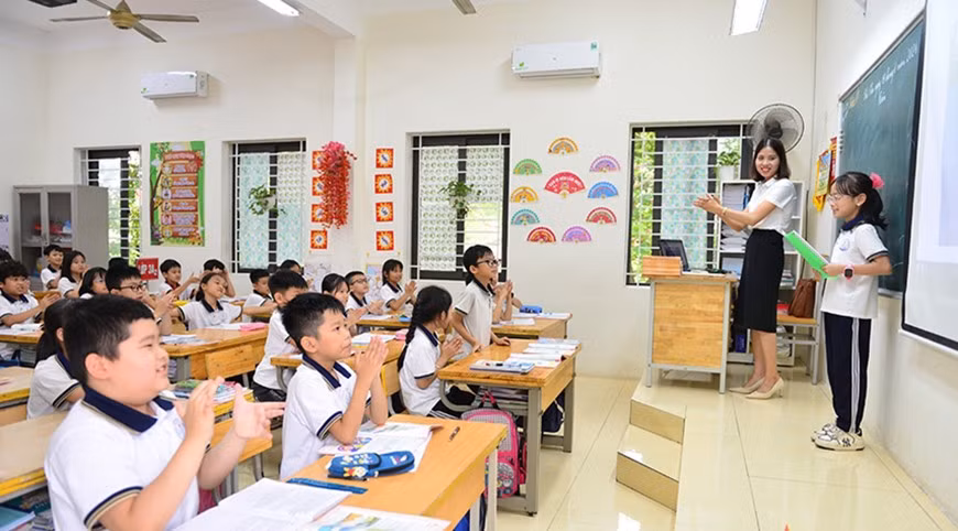 Những giờ học "hạnh phúc" của học sinh Trường Tiểu học Hội Hợp B, phường Vĩnh Yên (Phú Thọ).