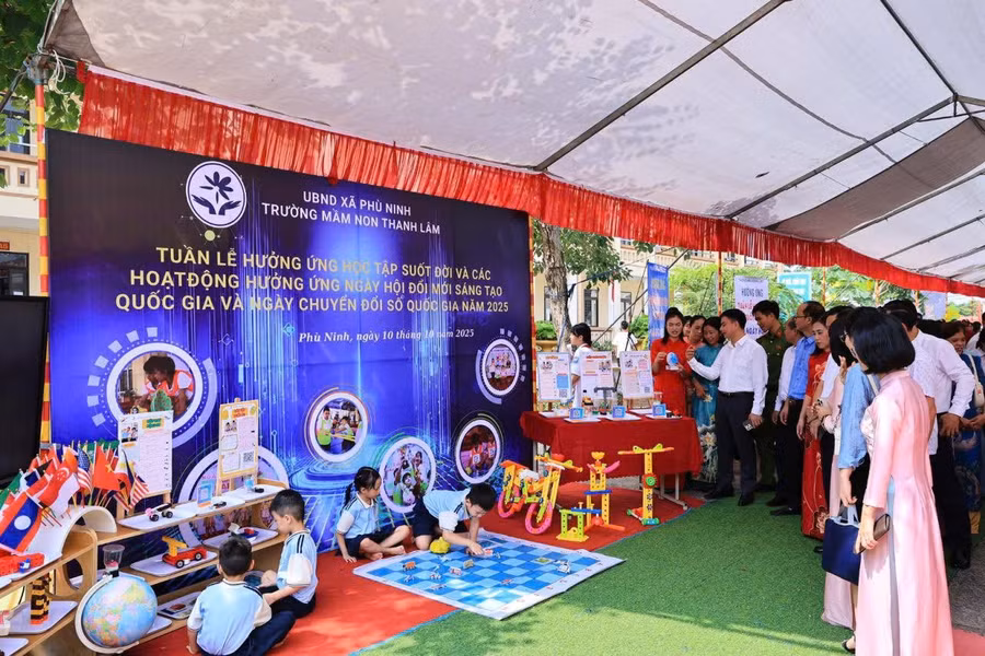 Trường Mầm non Thanh Lâm tham gia Ngày hội đổi mới sáng tạo và chuyển đổi số năm 2025.