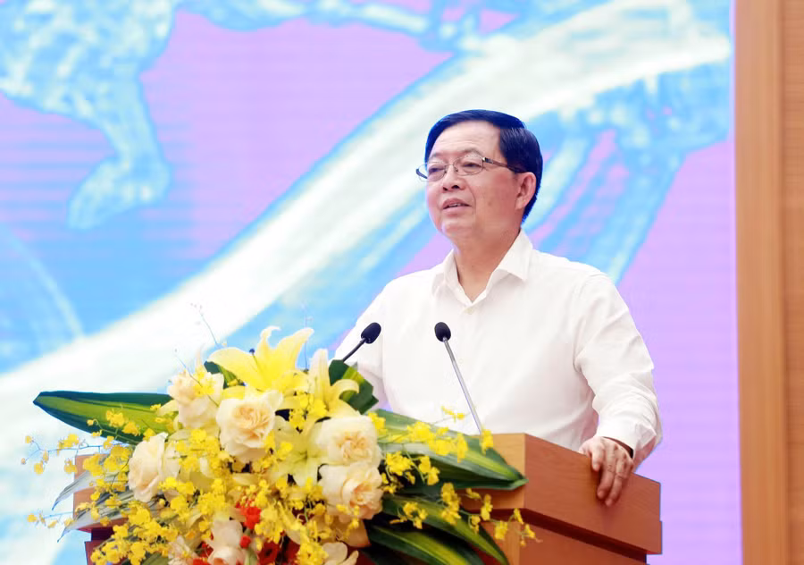 Phó Thủ tướng Chính phủ Hồ Quốc Dũng phát biểu tại hội nghị.