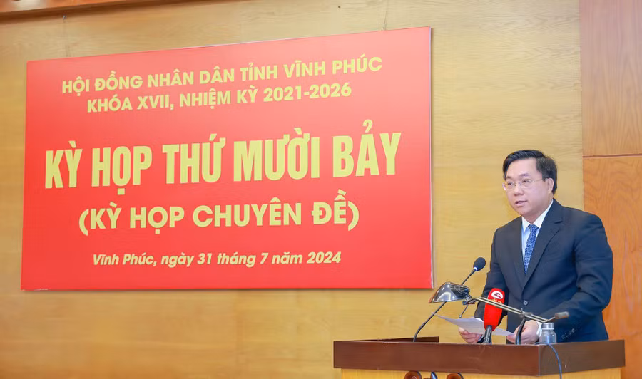 Tân Chủ tịch UBND tỉnh Vĩnh Phúc Trần Duy Đông.
