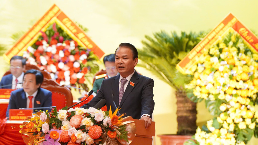 Bí thư Tỉnh ủy Phú Thọ Đặng Xuân Phong phát biểu khai mạc Đại hội. s301.jpg