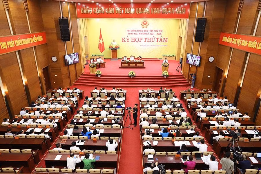 Quang cảnh kỳ họp HĐND tỉnh Phú Thọ.