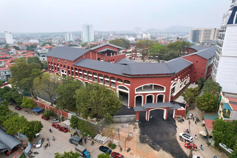 Trường THPT Trần Phú tại Vĩnh Phúc mới được xây dựng sẽ đưa vào hoạt động trong năm học tới.