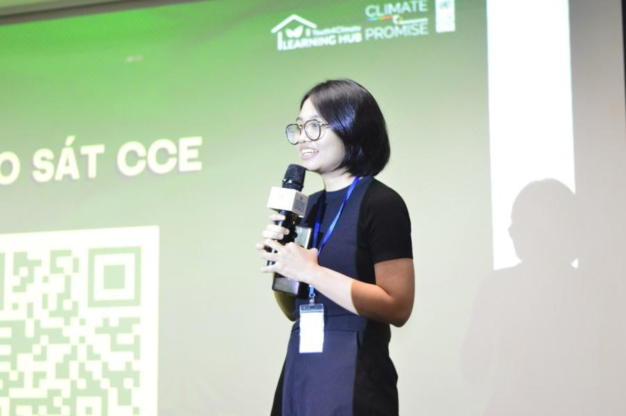 Lương Nguyễn Ngọc Mai - Trưởng nhóm nghiên cứu Chính sách Giáo dục Biến đổi khí hậu tại Youth4Climate Policy Working Group. hanh dong vi tuong lai xanh (3).JPG