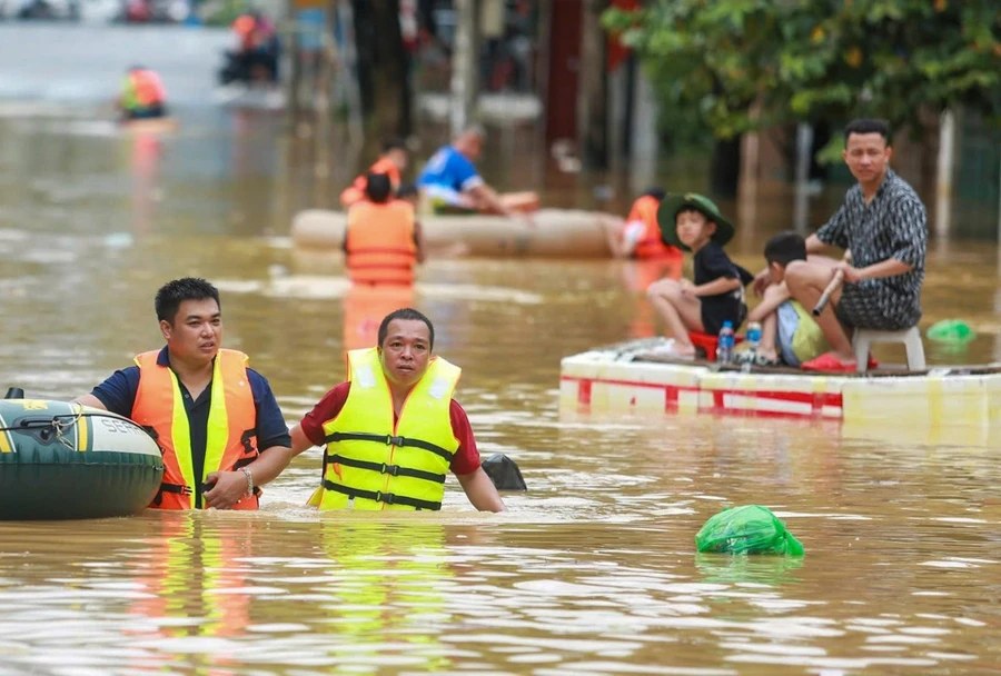 Nhiều tỉnh thành phía Bắc thiệt hại nặng nề sau bão Yagi. Ảnh: INT