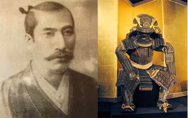 Lãnh chúa Oda Nobunaga, người mở đầu cho sự kết thúc của Thời đại Tăng binh kéo dài 7 thế kỷ và bộ giáp của ông. Ảnh: Ancient-origins.net