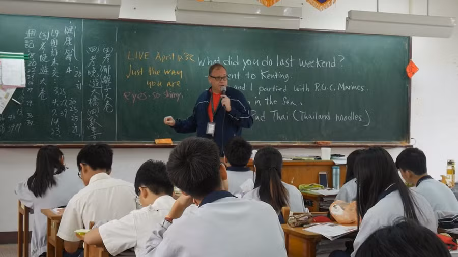 Một giờ học của học sinh phổ thông tại Đài Loan, Trung Quốc.