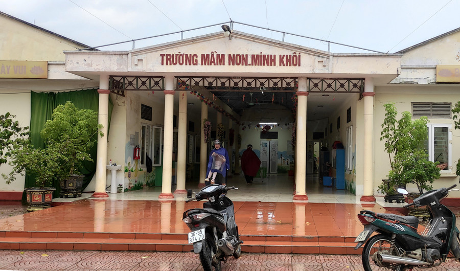 Trường Mầm non Minh Khôi (Nông Cống, Thanh Hóa) - nơi có giáo viên phản ánh vụ việc.