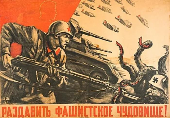 Tranh cổ động của Hồng quân Liên Xô về quyết tâm tiêu diệt phát xít. Ảnh: propagandahistory.ru.