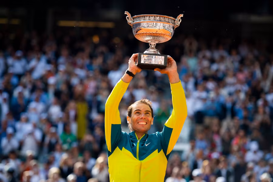 Rafael Nadal lập kỷ lục 14 lần vô địch Pháp mở rộng. Ảnh: INT.