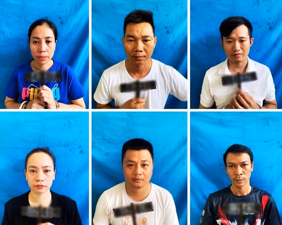 Nhóm bị can trong vụ án. (Ảnh: CACC)