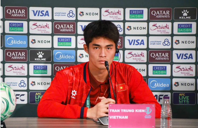 Trần Trung Kiên quyết tâm cùng U23 Việt Nam đoạt vé vào chung kết U23 châu Á 2026. Ảnh: VFF.
