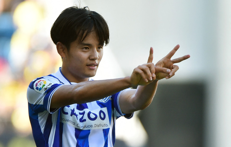 Takefusa Kubo của Real Sociedad lọt tầm ngắm của Liverpool.