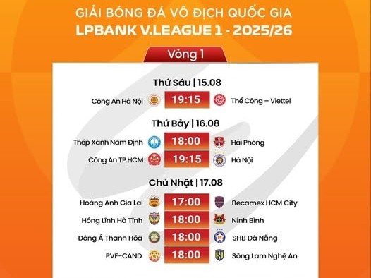 Lịch thi đấu vòng 1 VĐQG LPBank V-League 2025/26 diễn ra cuối tuần này. 531034738-122308326404006944-9167860861813142209-n.jpg