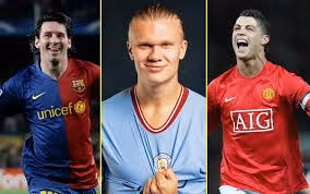 Haaland vượt mặt cả Messi và Ronaldo và thành tích ghi bàn ở tuổi 25.