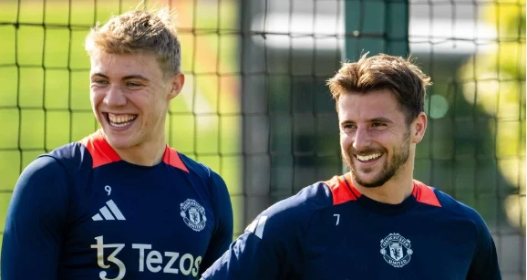 Rasmus Hojlund và Mason Mount trở lại tập luyện hậu chấn thương.