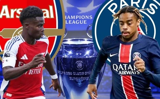 Arsenal tiếp đón PSG trên sân nhà ở lượt trận thứ 2 Champions League.