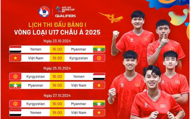 Lịch thi đấu ở vòng loại U17 châu Á 2025 của U17 Việt Nam.