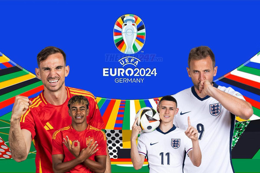 Trận chung kết EURO 2024 giữa Tây Ban Nha và Anh diễn ra vào lúc 02h00 ngày 15/7.