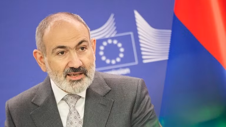 Thủ tướng Armenia Nikol Pashinyan phát biểu tại Brussels, Bỉ. 