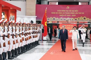 Tổng Bí thư Tô Lâm dự Đại hội đại biểu Đảng bộ Công an Trung ương lần thứ VIII. Ảnh: Thống Nhất/TTXVN 