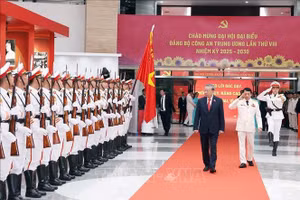 Tổng Bí thư Tô Lâm dự Đại hội đại biểu Đảng bộ Công an Trung ương lần thứ VIII. Ảnh: Thống Nhất/TTXVN 