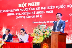 Quyền Bộ trưởng Hoàng Minh Sơn tiếp xúc cử tri, ứng cử ĐBQH khóa XVI