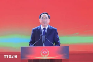 Ông Trịnh Văn Quyết, Ủy viên Bộ Chính trị, Bí thư Trung ương Đảng, Trưởng Ban Tuyên giáo và Dân vận Trung ương phát biểu. (Ảnh: Phan Phương/TTXVN)