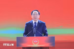 Ông Trịnh Văn Quyết, Ủy viên Bộ Chính trị, Bí thư Trung ương Đảng, Trưởng Ban Tuyên giáo và Dân vận Trung ương phát biểu. (Ảnh: Phan Phương/TTXVN)