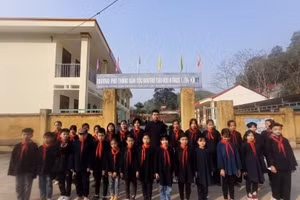 Trường Phổ thông DTBT TH&THCS Liên Hội (huyện Văn Quan, Lạng Sơn). Ảnh: NC