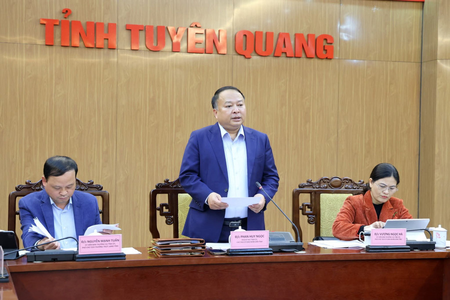 Ông Phan Huy Ngọc, Chủ tịch UBND tỉnh Tuyên Quang. (Ảnh: CTTTQ)