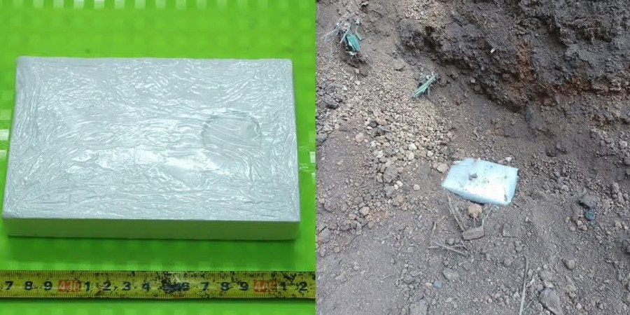 Số lượng ma túy bị phát hiện chôn trong vườn. (Ảnh: CATQ)