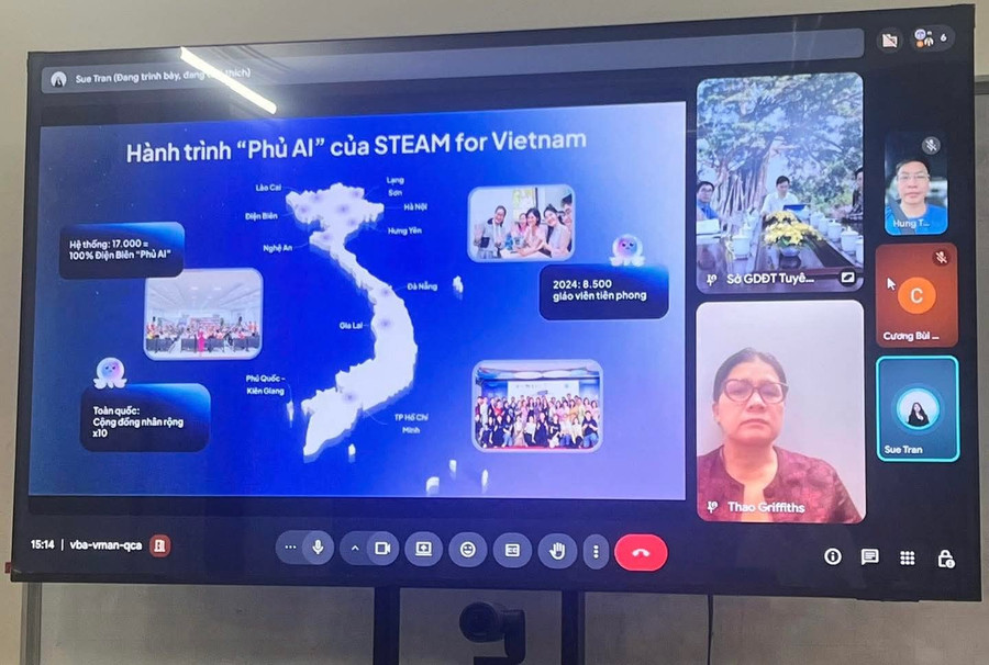 Buổi làm việc trực tuyến của lãnh đạo Sở GD&ĐT Tuyên Quang với các đơn vị.