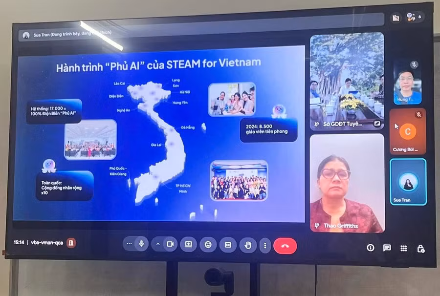 Buổi làm việc trực tuyến của lãnh đạo Sở GD&ĐT Tuyên Quang với các đơn vị.