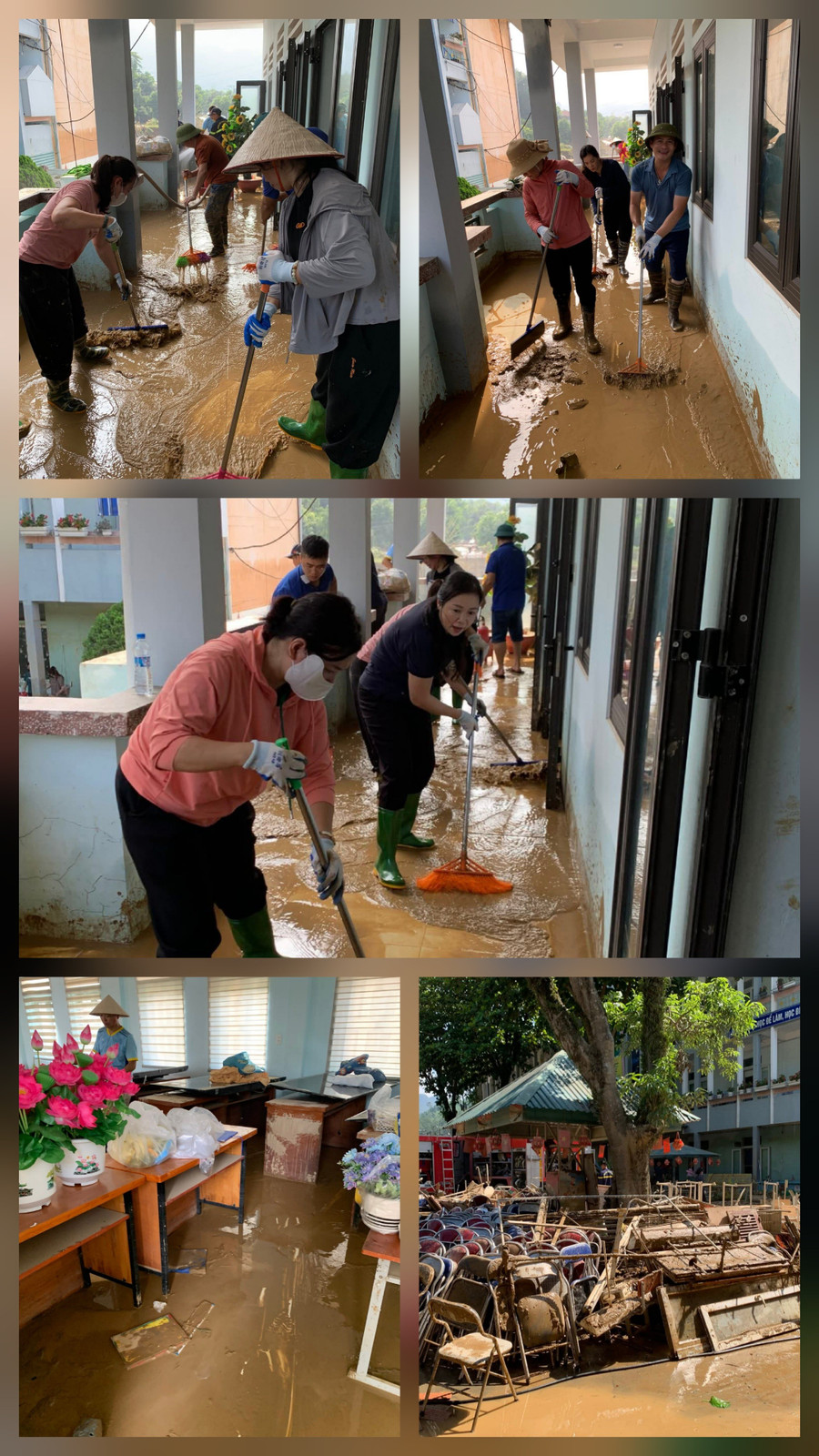 Sáng ngày 5/10, Trường THPT Nguyễn Văn Huyên (phường An Tường) tiếp tục đến hỗ trợ Trường Tiểu học Quang Trung, phường Hà Giang 2 dọn dẹp sau ảnh hưởng của cơn bão số 10. 1000042495.jpg
