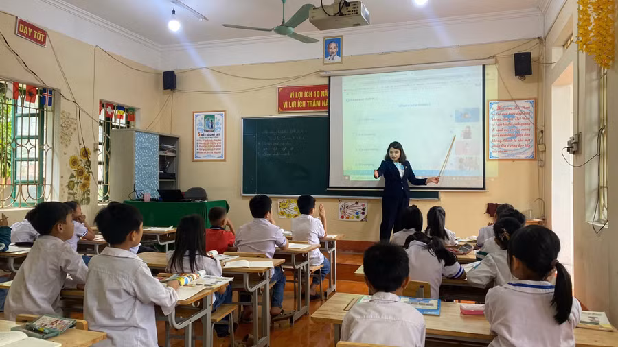 Một tiết dạy của cô giáo Nguyễn Thị Huyền.